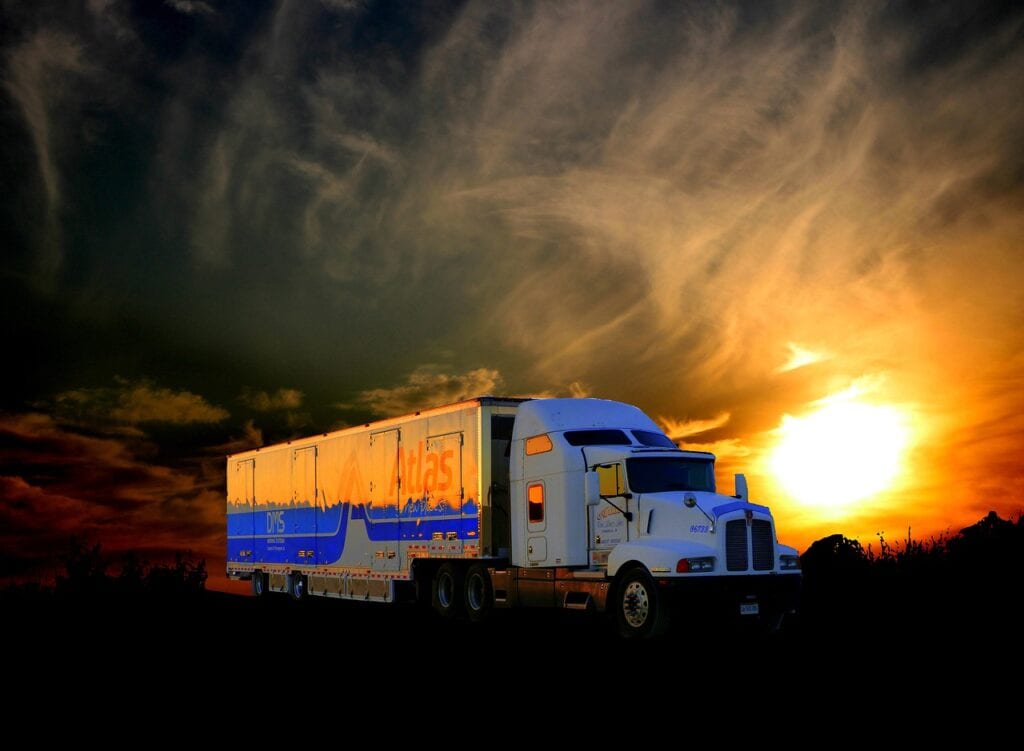 truck-transport-under-the-sunset