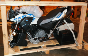 Can I transport my motorcycle by air freight?