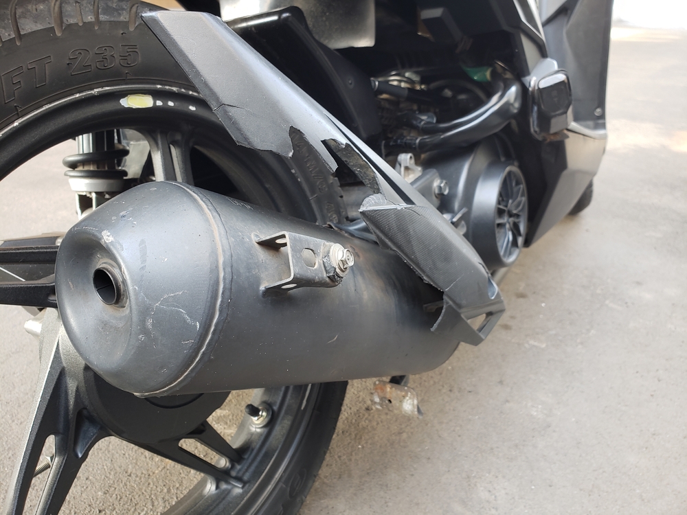 What should I do if my motorcycle gets damaged during transport?